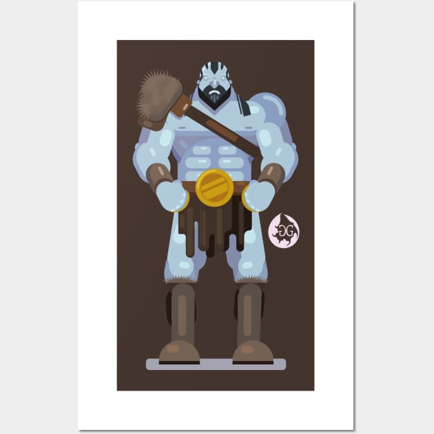 Grog Strongjaw Flat Design Illustration Wall Art by georgiagoddard